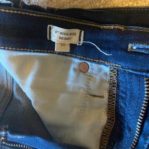 Madewell 9” high rise skinny jeans